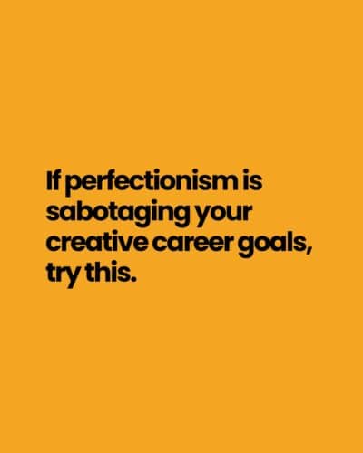 if you struggle with perfectionism, this might help