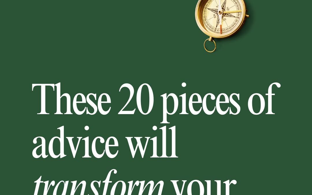 These 20 pieces of advice will transform your creative career