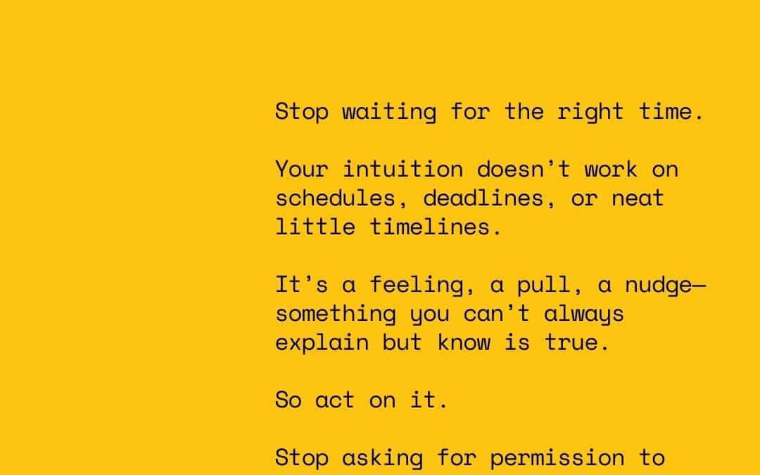 when intuition speaks