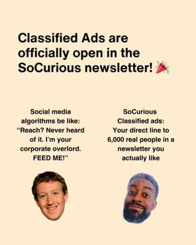 Introducing SoCurious Classified Ads